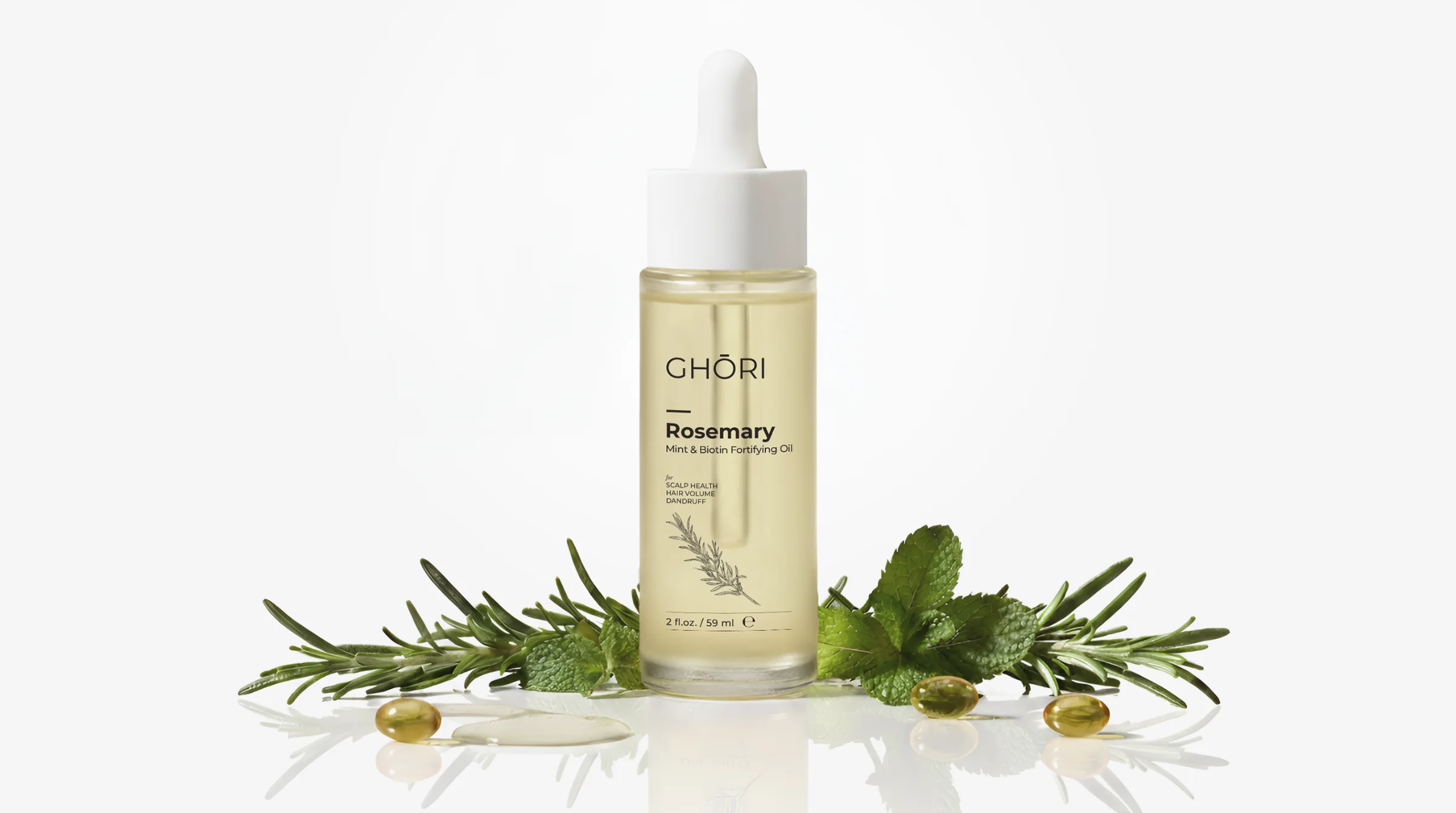 Ghori Rosemary & Biotin Hair Oil with Mint — view 4