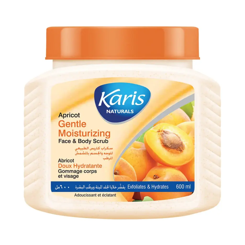 Karis Naturals Apricot Gentle Moisturizing Face & Body Scrub 600Ml 