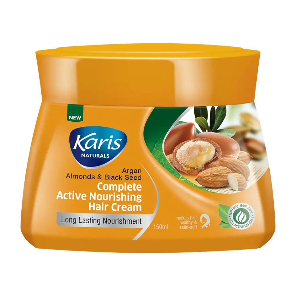 Karis Naturals Argan, Almond & Black Seed Complete Nourishing Hair Cream 150Ml